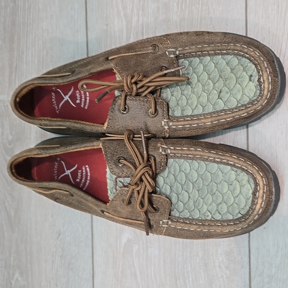 Twisted X Women Loafers with Textured Design Moc Flats Shoes Sz 9M - Picture 3 of 11